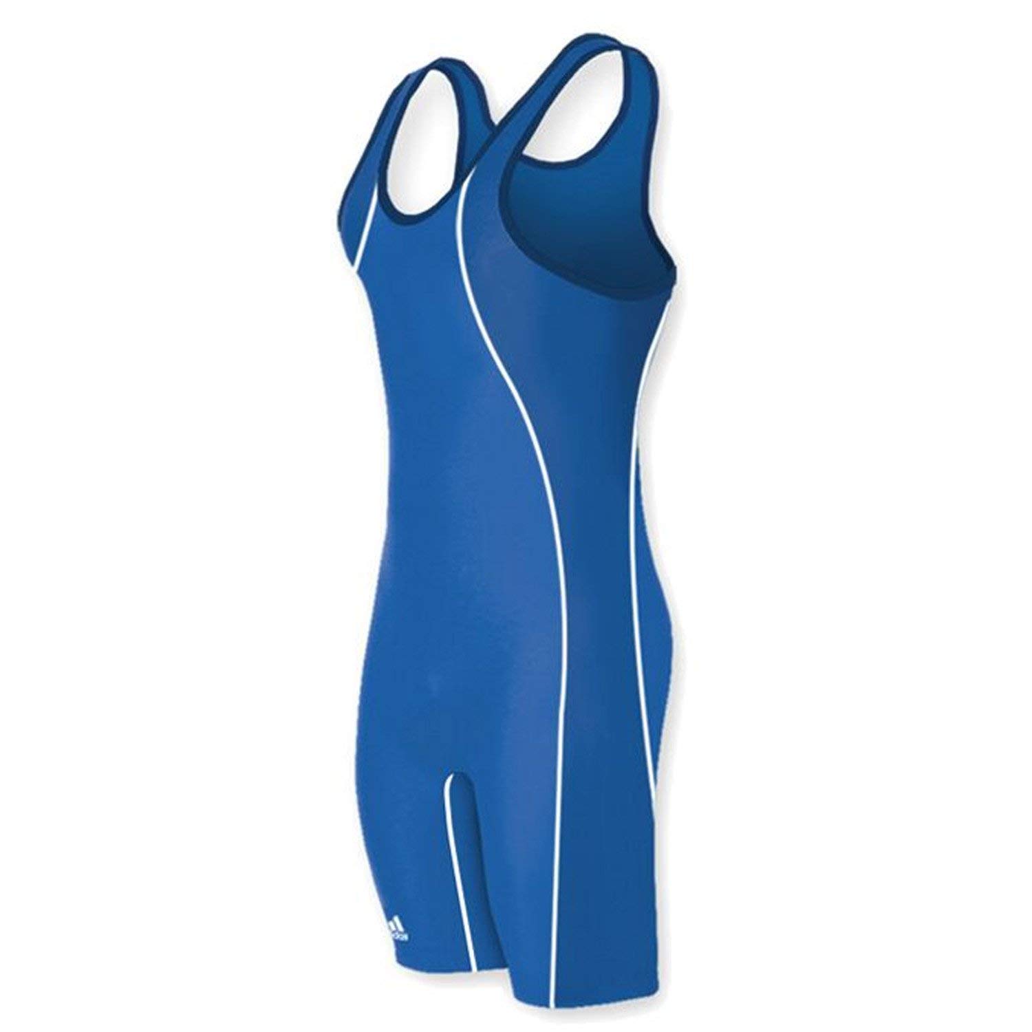 adidas Men's Wide Panel Singlet Wrestling, Royal/Royal, XXL