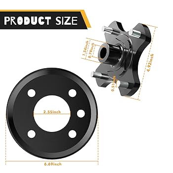Amazon.com : CLUBRALLY Heavy Duty Split Brake Drum/Hub, EZGO