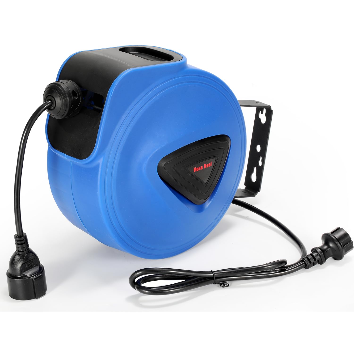 Enrollador Automático de Cable, 20 m + 1,5 m, Con Función de Parada y Soporte de Pared Giratorio 180°, Para Montaje En Pared