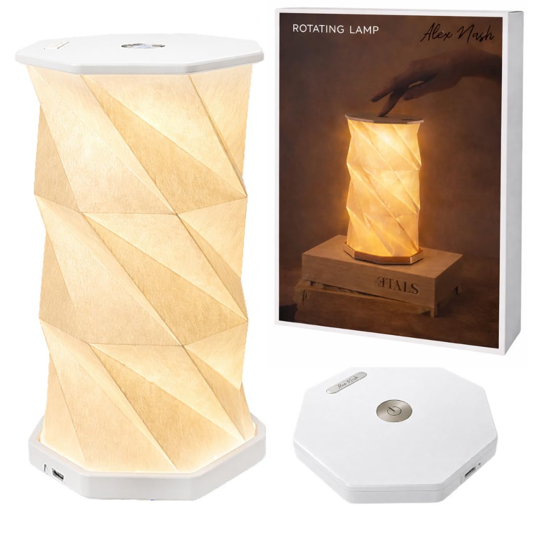 Alex Nash Foldable LED Table Lamp – USB Rechargeable Bedside Lamp & Desk Light with Adjustable Height & Dimmable Warm Light – Portable Night Light for Bedroom, Desk & Home Décor (1)