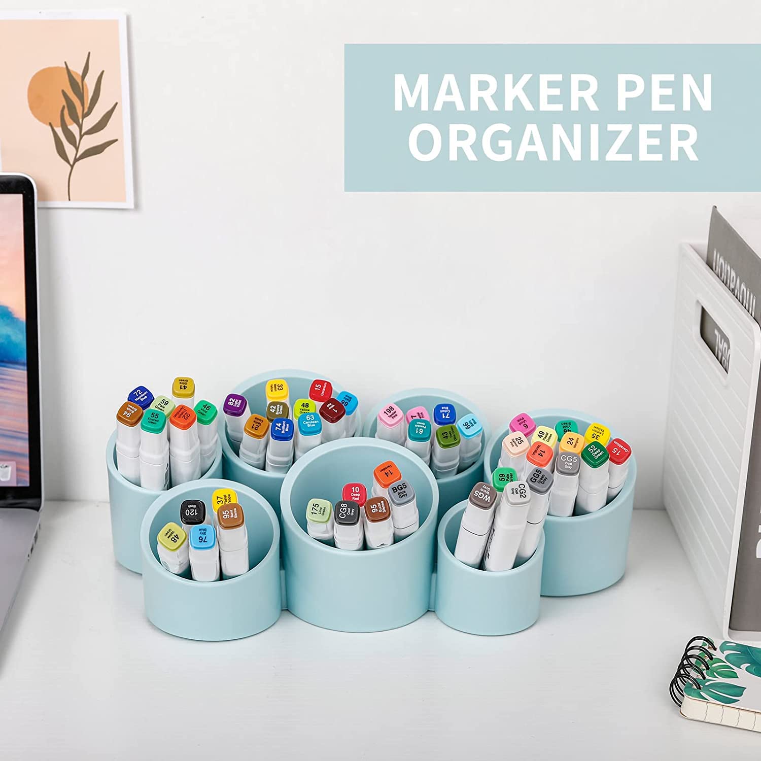 SXHRR Portapenne per scrivania, Organizer Multi-Stanza, Decorazione da scrivania per Organizer da scrivania, portapenne a Parete