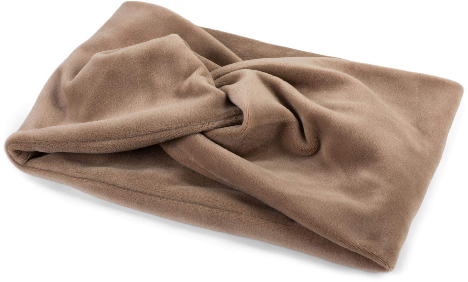 styleBREAKER women velvet-look headband with twist knot, hairband 04026040, Colour:Brown - Image 2