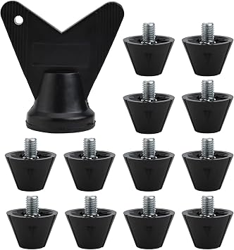 12PCS Football Boot Studs, Non-Slip Spikes Football Boot Studs Replacement With Wrench For Football Boots With 5Mm Thread16mm