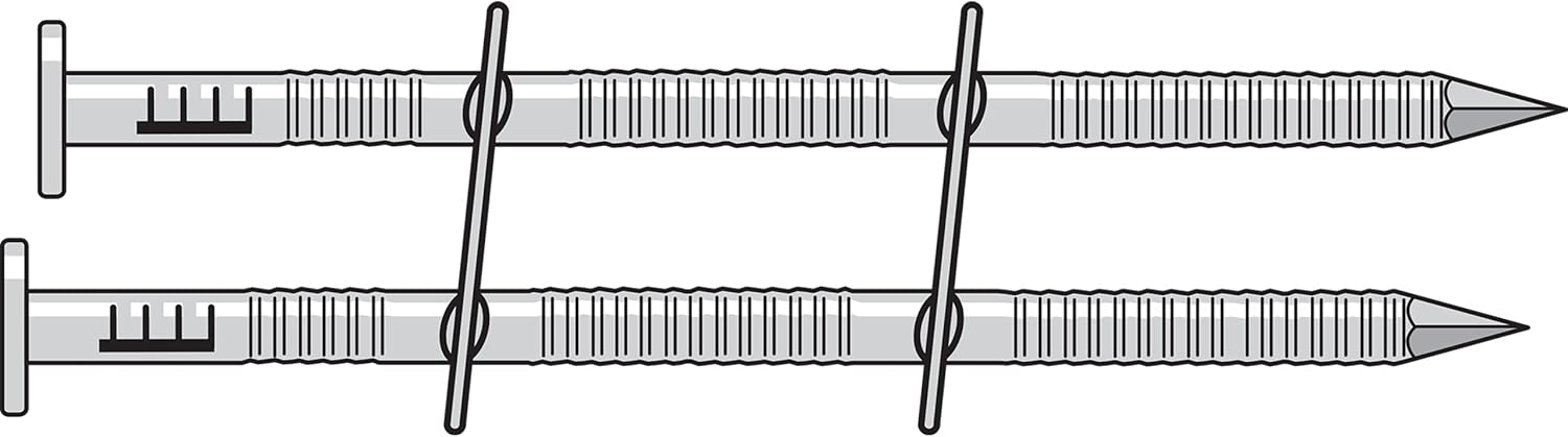 Simpson Swan Secure T13A250SNJ 2-1/2-Inch by 0.090-Inch Type 316 Stainless Steel Ring Shank with 15-Degree Wire Coil and 13/64-Inch Head, 1800-Pack