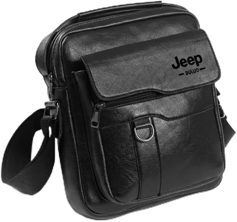 Men's Leather Crossbody Bag, Shoulder Messenger Bag