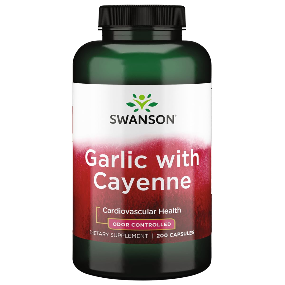 Swanson Garlic with Cayenne, Odor-Controlled, 200 Capsules