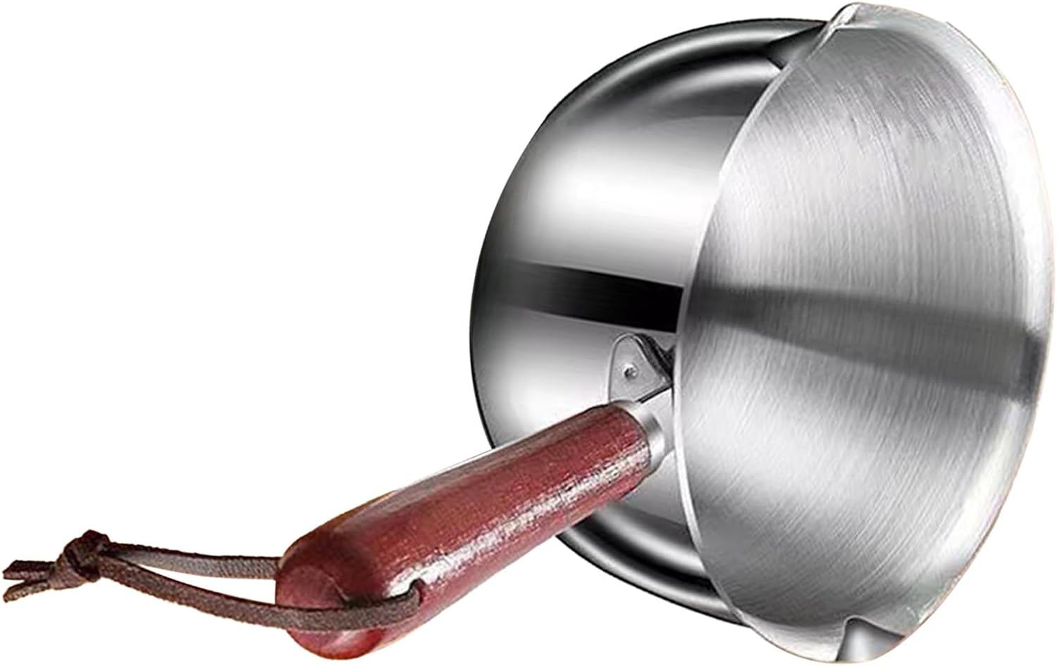 Mini Warmer Pot 300ml, Stainless Steel Oil Milk Warmer Pan, Compact Size for Frying, Drizzling, and Pouring, Handle and Anti Drip Design