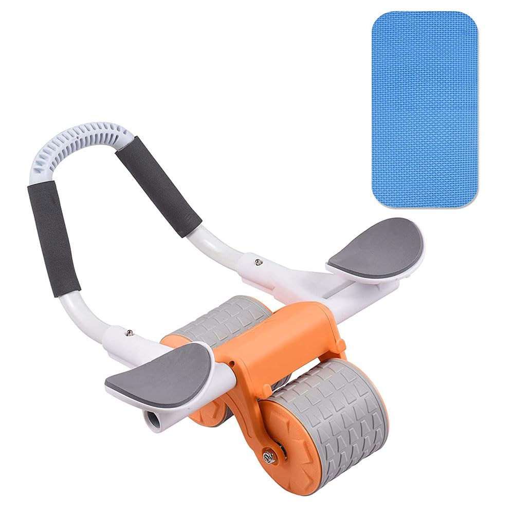 NeelabilAb Roller Wheel with Elbow Support Rebound Abdominal Roller with Knee Pad for Home Gym Workout Strength Training