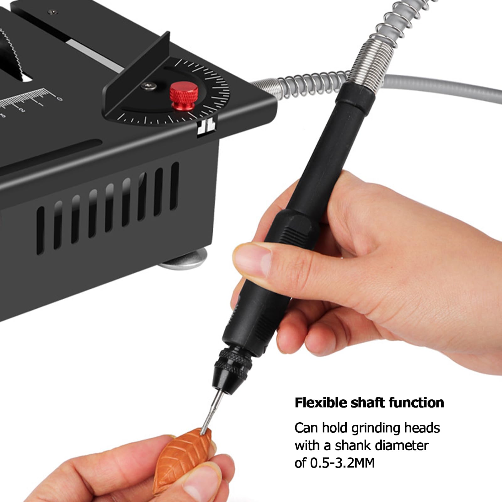 Sierra de mesa eléctrica, mini cortador de mesa de 100 W, herramienta multifuncional para cortar, moler, pulir y perforar, ideal para proyectos de bricolaje y carpintería