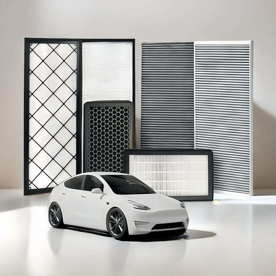 Car Accessories for Tesla Model 3 and Model Y, Cabin Air Filter Replacement, Premium Material for Tesla Interior, Not for Pickup Trucks