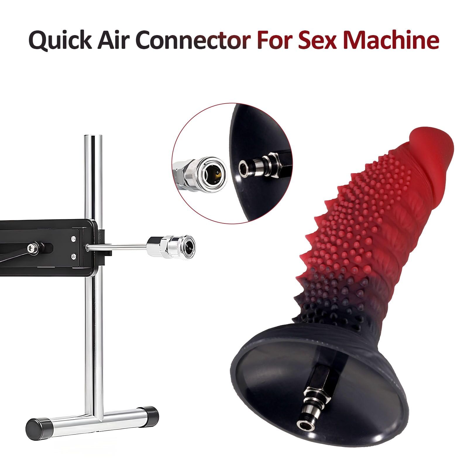 22,5 cm Gode Monstre,Godemichés Silicone, Gode Pour Machine Sexuelle Avec Connecteur Rapide Amovible, Accessoire En Silicone Pour Machine Sexuelle