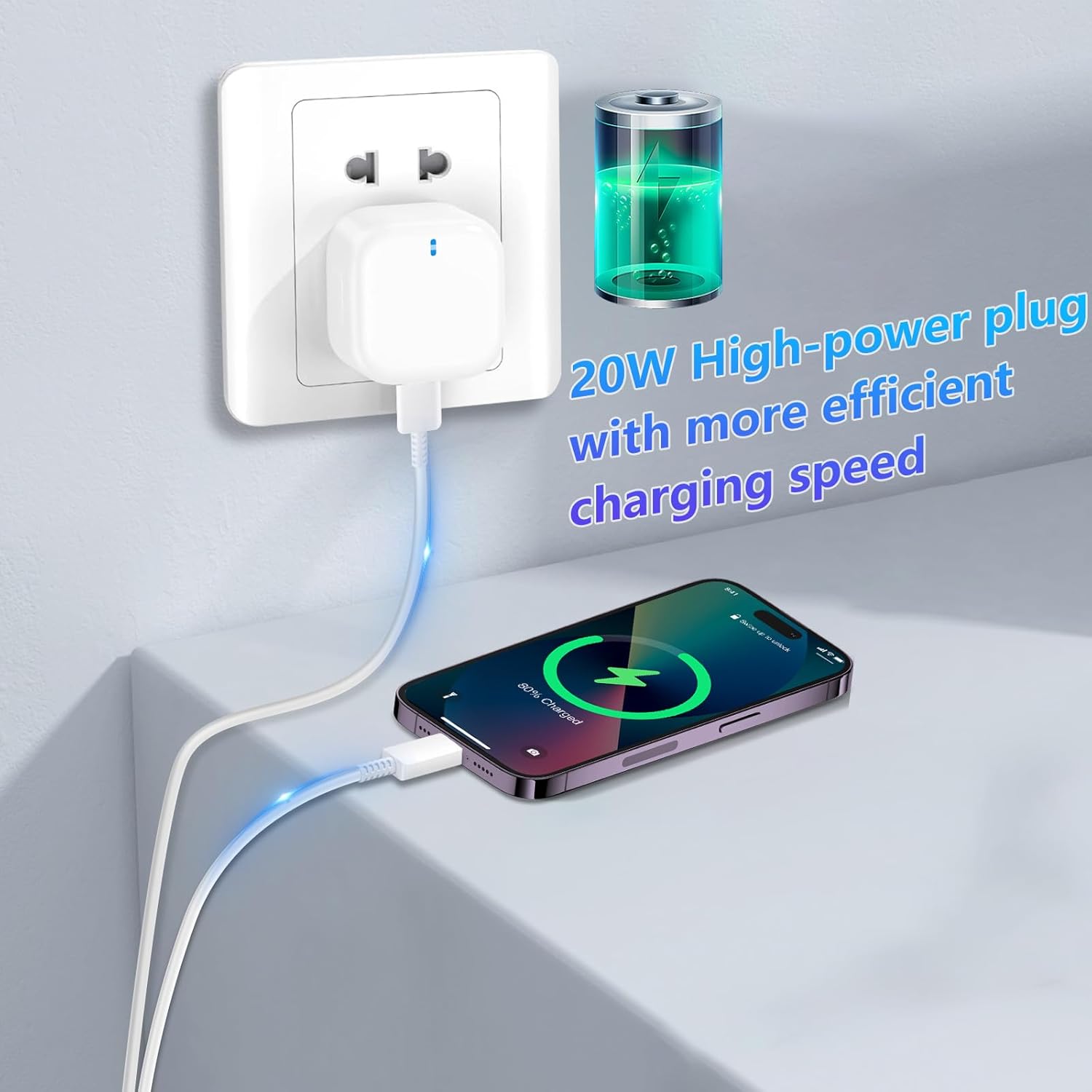 USB C Plug,20W USB C Fast Charger Plug, For iPhone Charger Adaptor UK Compatible with iPhone 16/15/14/14 Plus/14 Pro/14 Pro Max/13 12 11 X XR XS SE/Pad-1Pack 10 61spB5JH3oL. AC SL1500