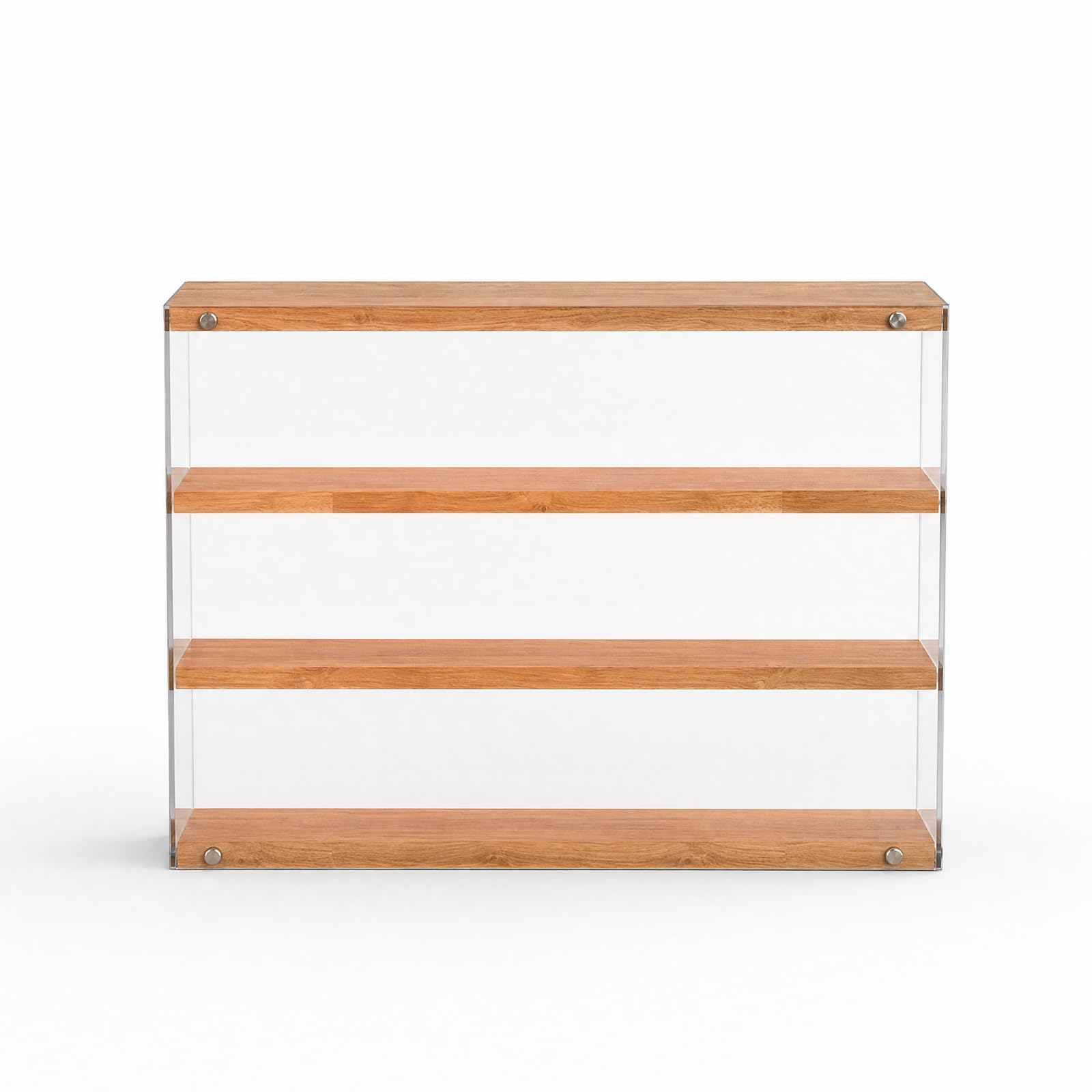 Colcolo Zufallsbox-Figuren-Vitrine aus Acryl staubgeschützt Acryl-Displaybox mit Holzmaserungsregalen hochtransparent Puppenvitrine für Schlafzimmer, Büro, 50CM, 5-Stufig
