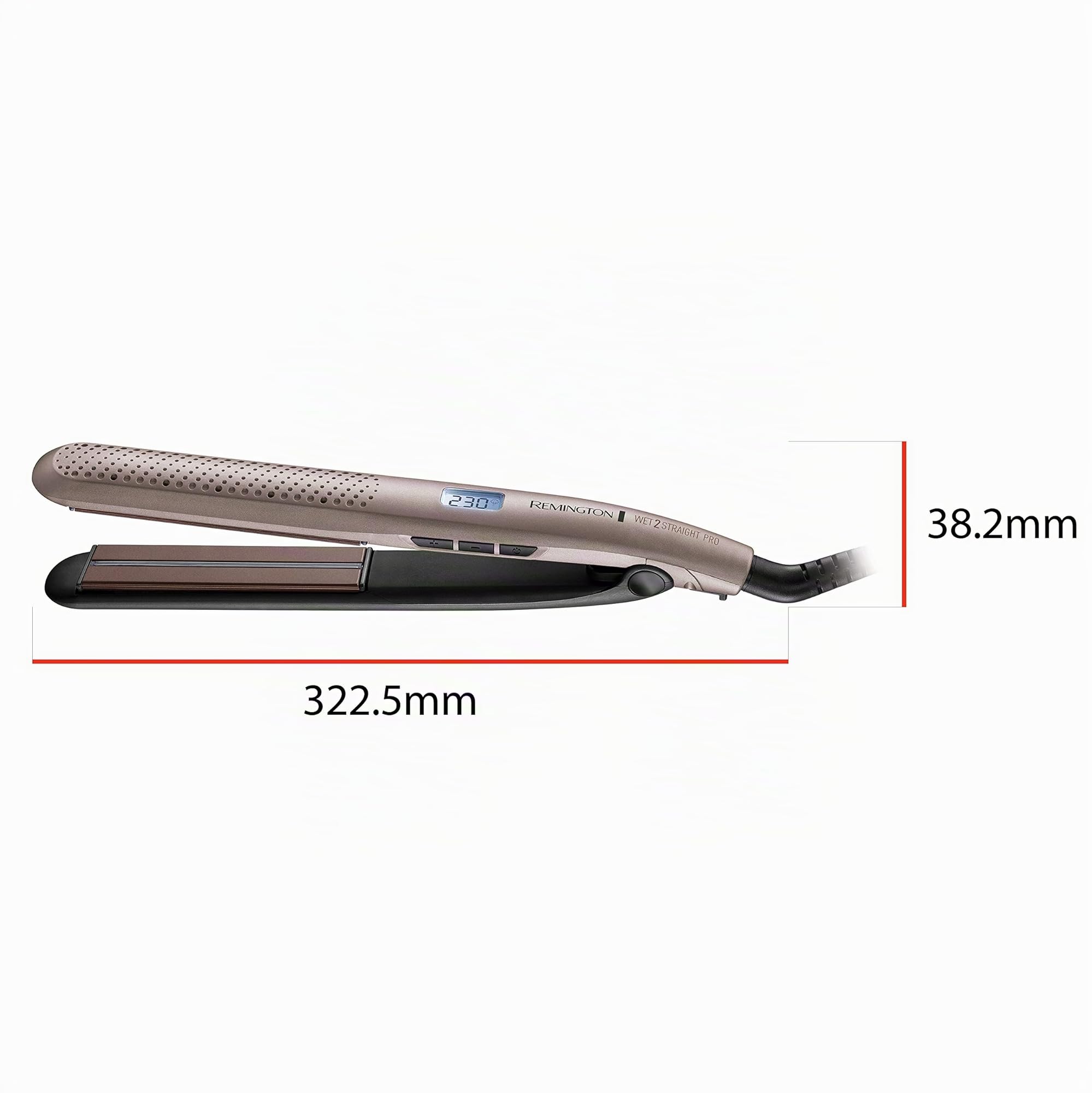 Remington Céramique Lisseur S7970 [Lissage sur cheveux mouillés ou sec] Wet2Straight Pro (Lisse & sèche en même temps, Système de ventilation exclusif, capteur d'humidité, écran LCD)
