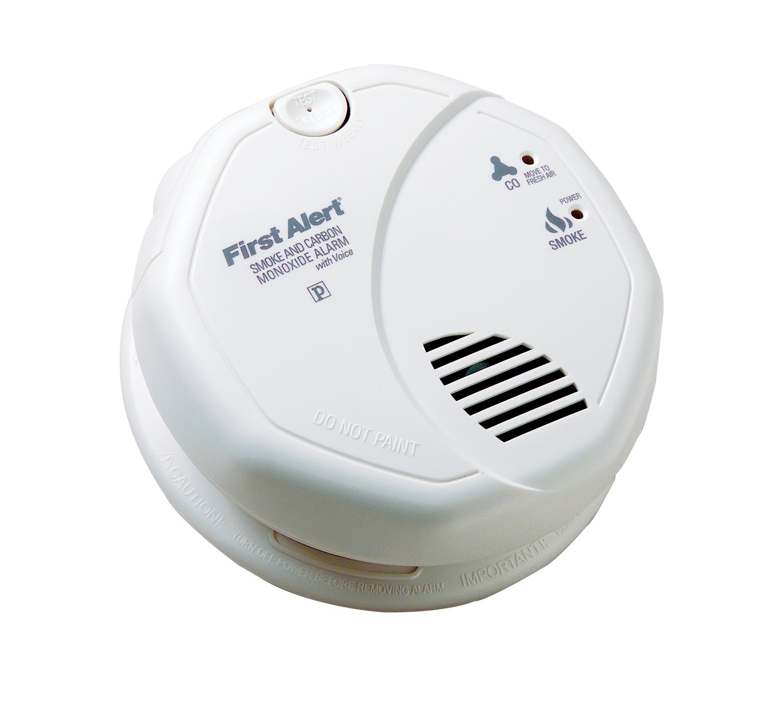 FIRST ALERT Battery Powered BRK SC7010BV Hardwired Talking Photoelectric Smoke and Carbon Monoxide (CO) Detector , White