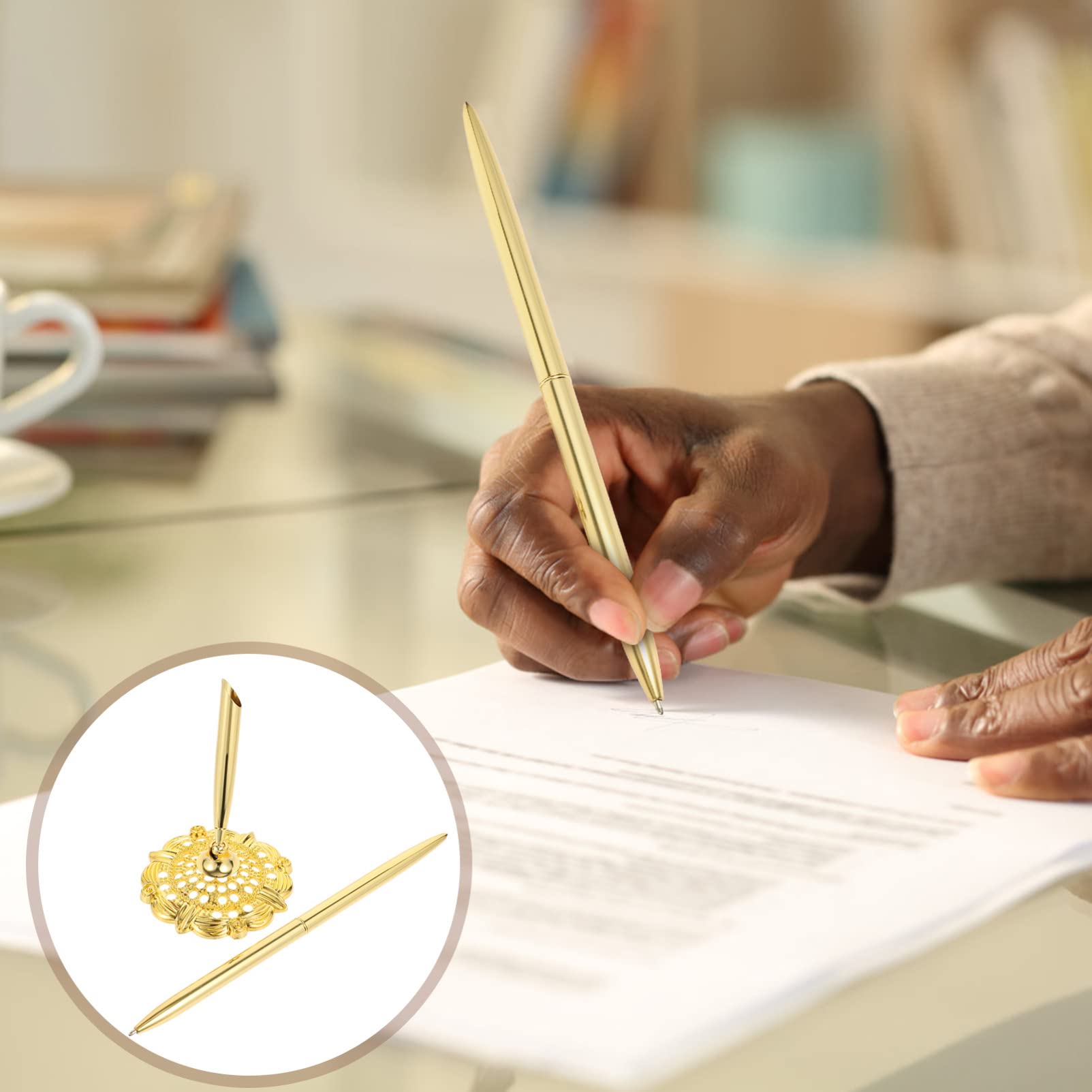 STOBOK 6pezzi Penne Decorative Professionali Per Scrittura e Banche e Penne Per Hotel e Conferenze