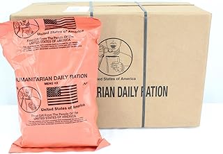 1 Case HUMANITARIAN DAILY RATION MRE - RANDOM MENU - Inspection date of 10/2022 or Newer