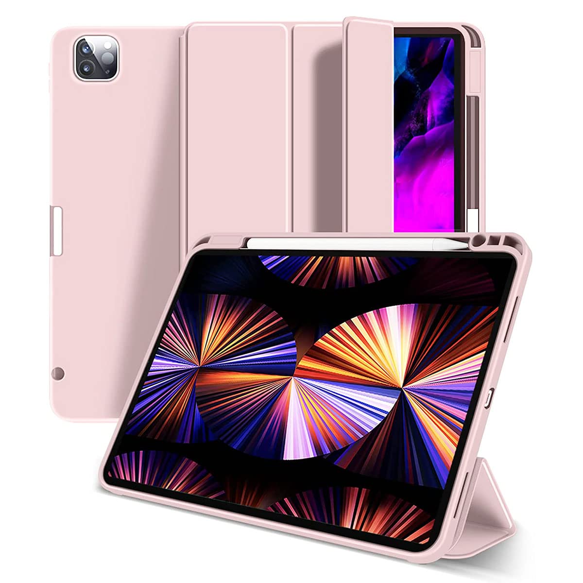 LIRAMARK Rebel Series Back Cover Case with Pencil Holder Compatible with Apple iPad Pro 11 Inch 2021 (3rd Generation) - Pink (B09TPGYGZW) Amazon Price History, Amazon Price Tracker