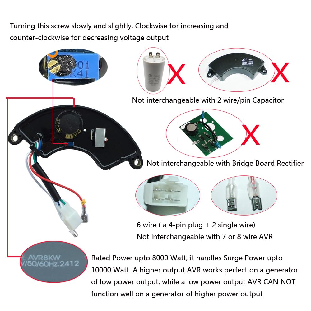 Genuine AVR Voltage Regulator Compatible With Westinghouse WGen9500c Generator