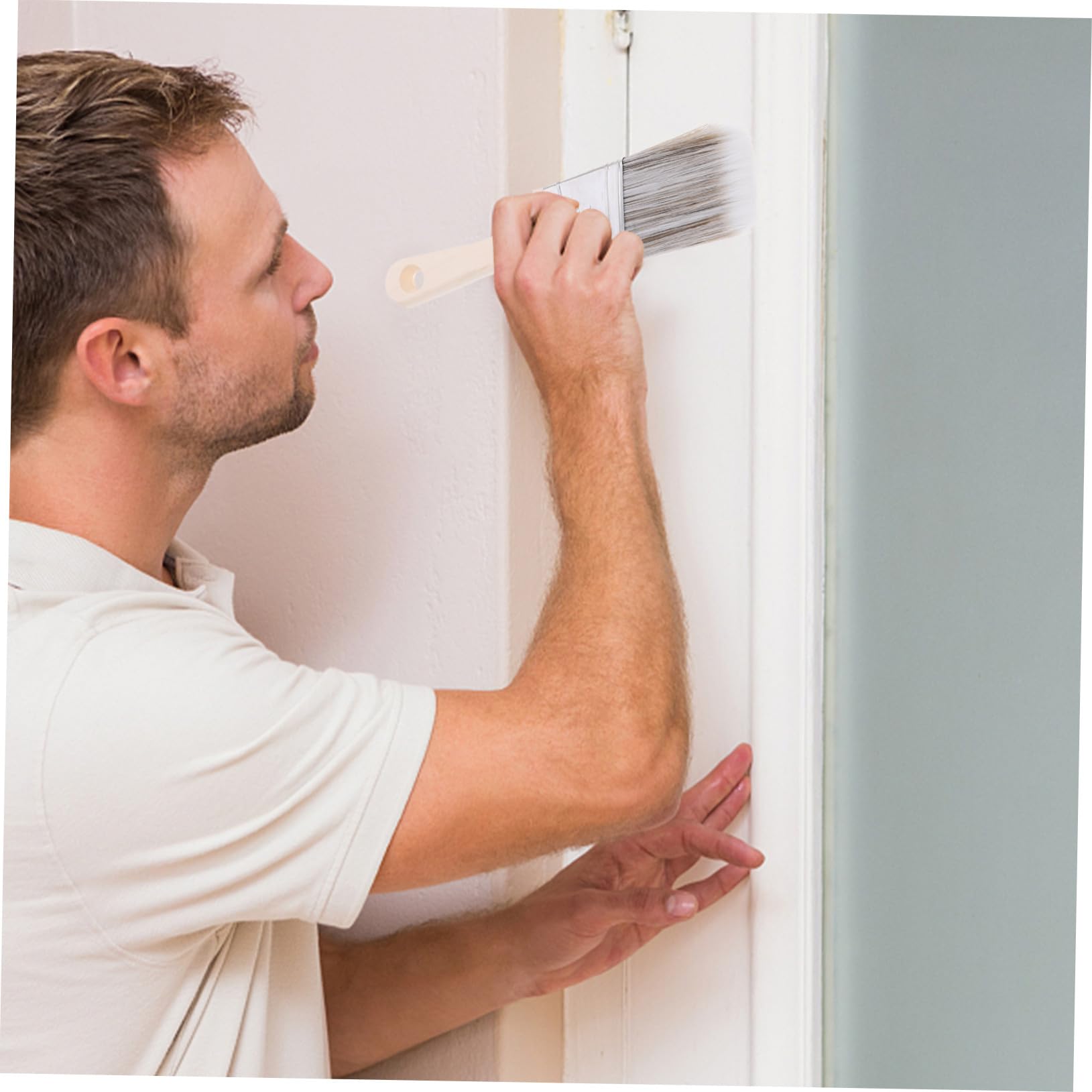 15 Piezas Brochas de Pintura Reutilizables con Mango de Madera Portátiles y Versátiles para Paredes y Detalles Hogar con Fibras Suaves para Acabado Uniforme y Precisión