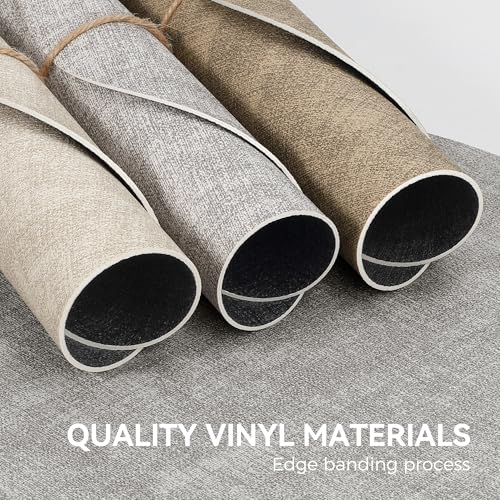 Image of 13 inch Round Placemats Set of 6, NCUE Dual-Sided Faux Leather Heat Resistant Table Mats, Waterproof Oilproof Washable Protective Table Placemats with Coaster, Wipeable Vinyl for Indoor & Outdoor Use
