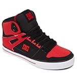 DC mens Dc Men's Pure High Top Wc Skate Shoe, Fiery Red/White/Black, 13 US