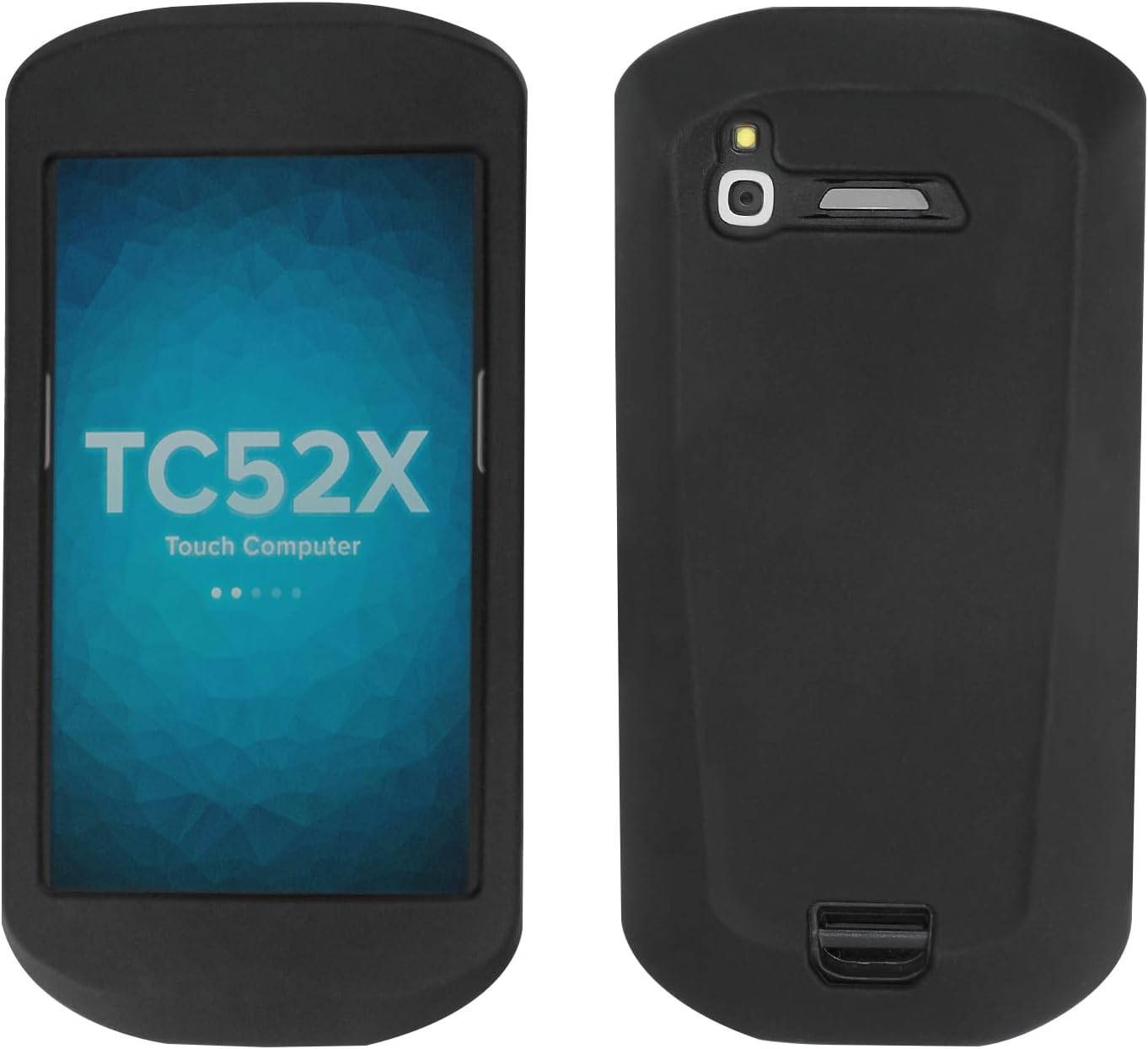 TC51 Protective Case Rugged Rubber Cover for Zebra TC51 TC52 TC52X TC56 TC57 Handheld Barcode Scanner, High-Durability Case Black - Image 3