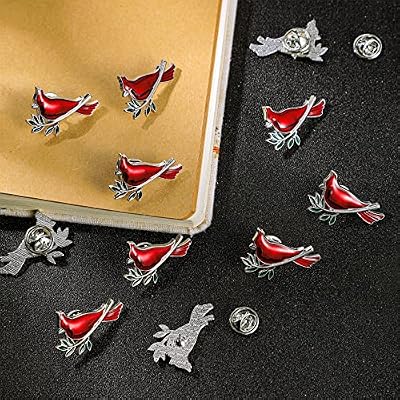 Jexine 240 Pcs Cardinal Pin Sets Funeral Favors Bulk Celebration of Life Favors Include 80 Cardinal Pins, 80 Memorial Cards, 80 Gift Bags Those We Love Do Not Go Away Funeral Gifts for Guests(Classic)