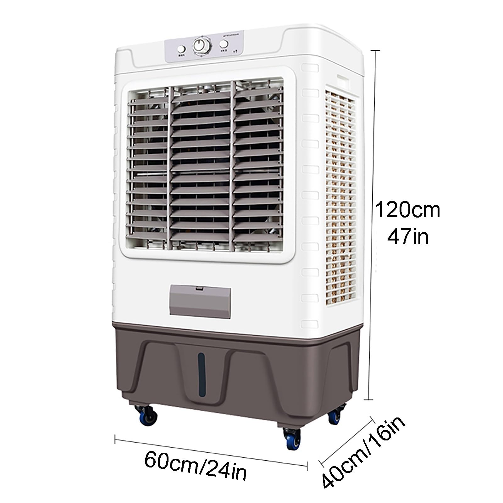 Climatiseur Mobile,Ventilateur rafraîchisseur d'air évaporatif Portable, 3 Vitesses et réservoir de 70 L, Refroidissement écoénergétique pour l'intérieur, l'extérieur et Le Garage