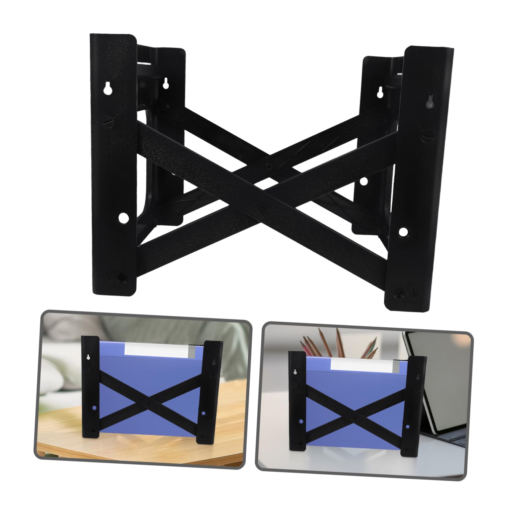 OSALADI Organizer Documenti Da Scrivania in Plastica Nero Contenitore Per Cartelle Sospese Regolabile Scaffale Da Ufficio Compatto e Resistente Per Spazi Classificati