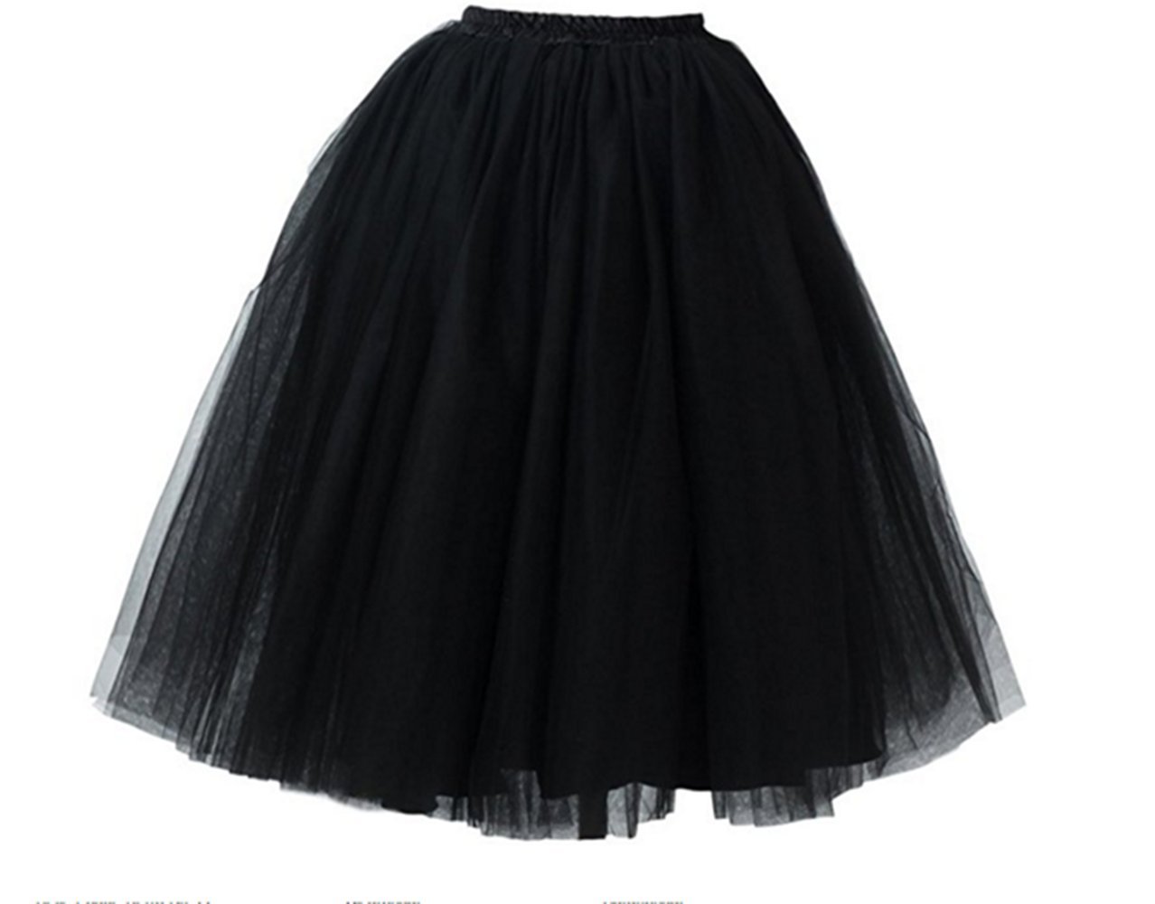 A Liittle Tree- Black Long Ladies Girls Women Ballet Fancy Tutu Skirts Underskirts Petticoat (5 Layer)