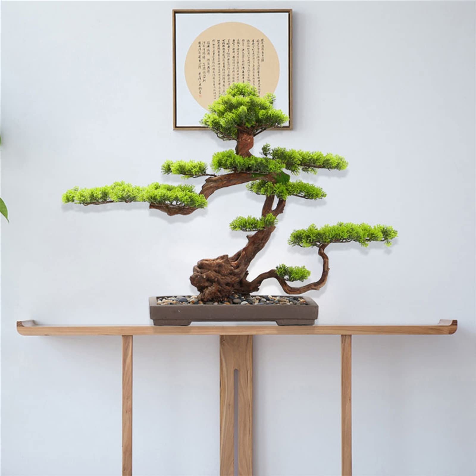 Alberi artificiali, cipressi, pino, bonsai, bonsai artificiale, albero di pino accogliente, finto vaso da scrivania, 60 cm di simulazione, pianta in vaso, decorazione decorativa per la casa