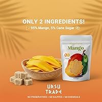 Vista 2 de Mango seco natural, sin productos químicos añadidossin dióxido de azufre, calidad premium, sabroso aperitivo. 100% natural - 8 oz (226 g)