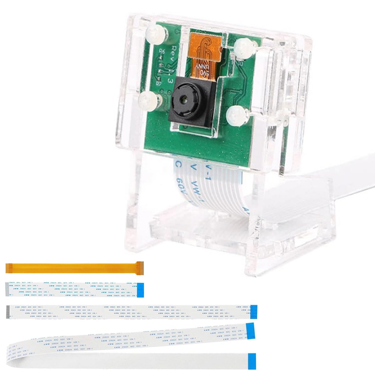 do Raspberry Pi Camera Module Kit, CSI Mini Camera Video Module 1080P 5MP Webcam Support OV5647 z Clear Stand, dla Raspberry Pi Model A/B/B+, Pi 2 i Raspberry Pi 3, Pi Zero/Zero W