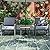 KMX Aluminum 3-Piece Patio Conversation Bistro Set with 2 High-Backrest Chairs, Gray Cushions, and a Chic Coffee Table, All-Weather Patio Outdoor Furniture Set for Porch, Balcony, Backyard