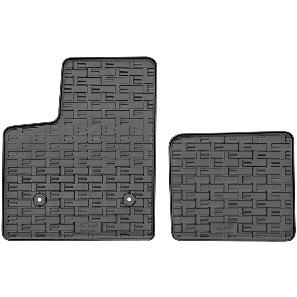 Set Tapis de Caoutchouc Compatible avec Opel Rocks-e 2021- / Citroën Ami 2020- / Fiat Topolino 2023- (2-pièces + Points de fixage), Noir | compatible avec Opel Rocks-e 2021- / Citroën Ami 2020- / Fiat Topolino 2023- (2-pièces + points de fixage)