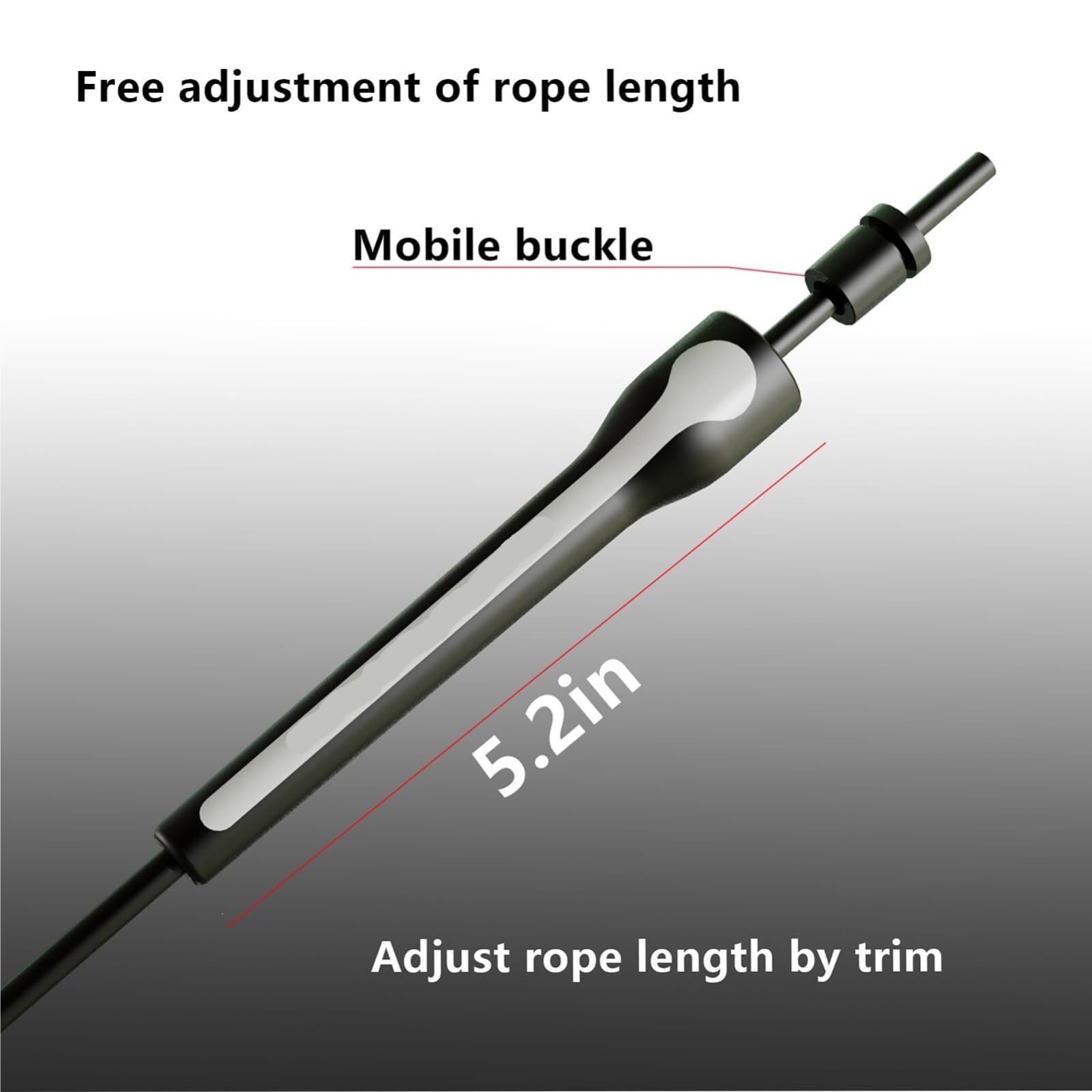 Cuerda para Saltar Cuerda De Saltar Ajustable For Ejercicio Aeróbico, Entrenamiento Interior Y Exterior Fitness(Black)