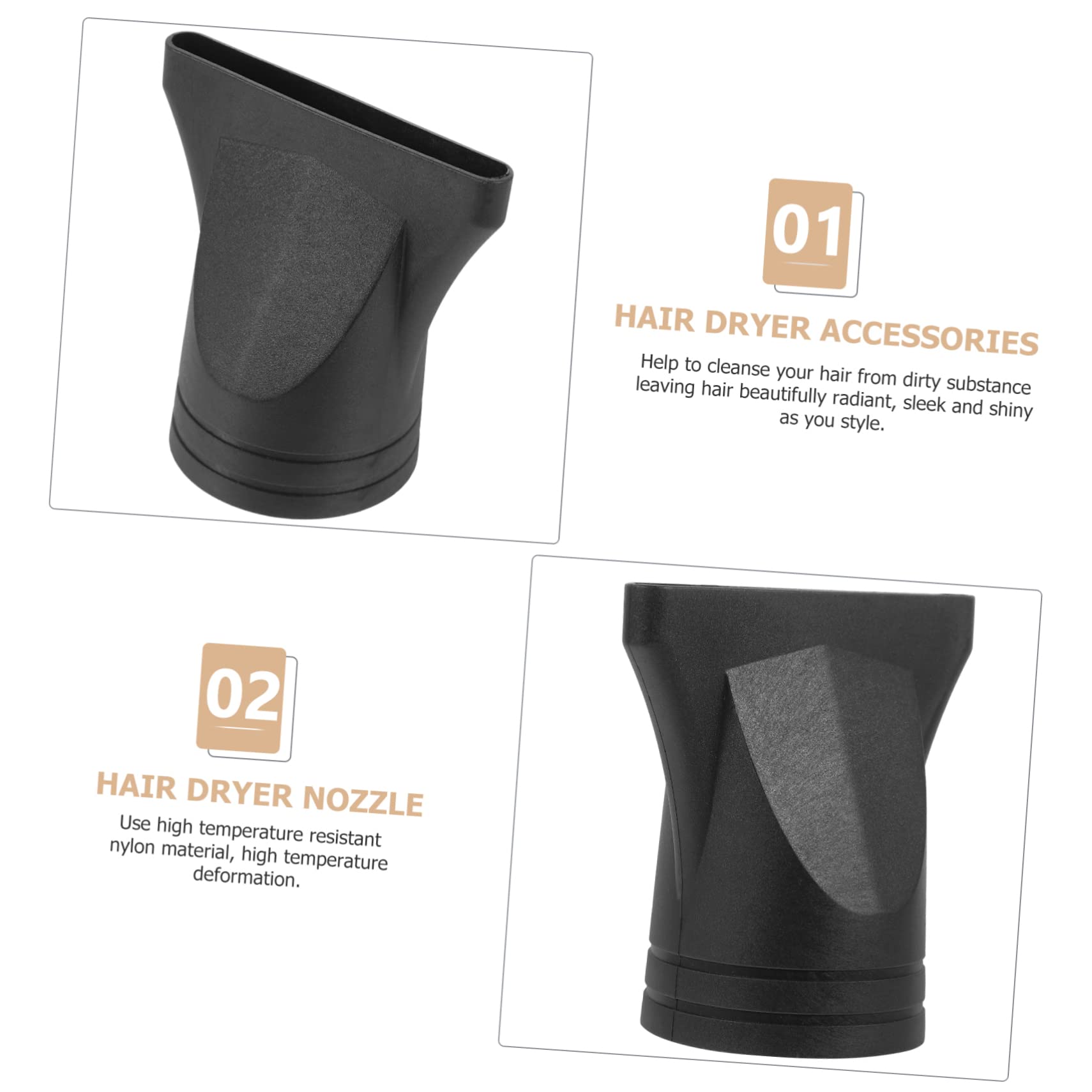 HAPINARY Hair Dryer Nozzle Replacement Plastic Dryer Diffuser Set for Hair Styling