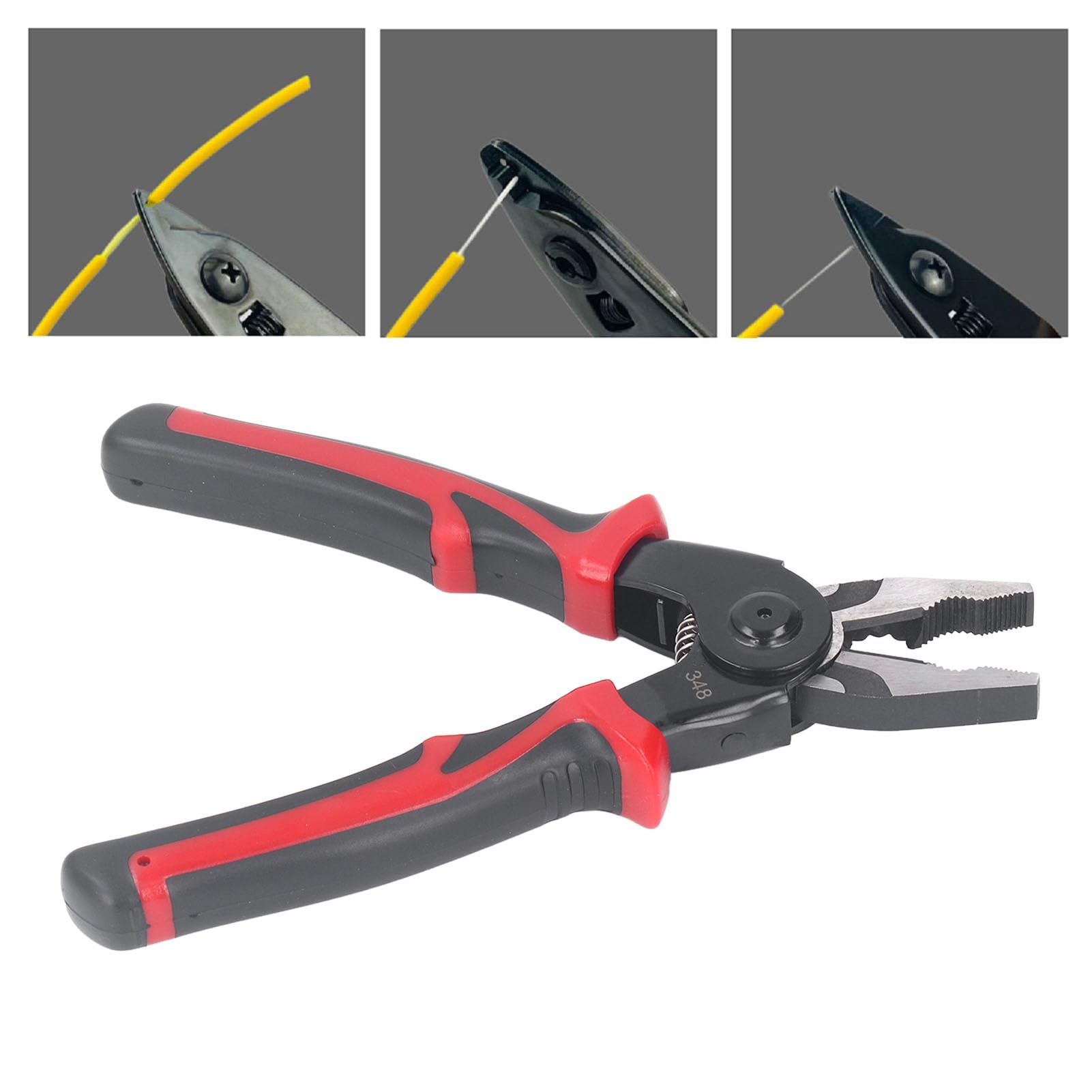 Jeu de Pinces Multifonctions 5 en 1 Professionnel avec 5 Têtes Interchangeables pour Couper Dénuder Sertir Outil Idéal Électriciens Bricoleurs avec Étui de Rangement Compact
