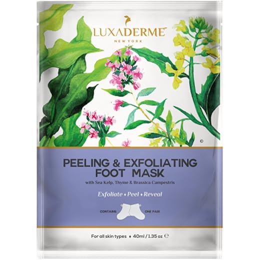 LuxaDerme Korean Peeling & Exfoliating Foot Mask for Baby Soft Feet | Removes Dry Skin & Hard Calluses | Hydrates Dry Feet (Pack of 1)