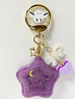 Amazon.co.jp: 北斗七星を彩った星型キーホルダー 紫 purple