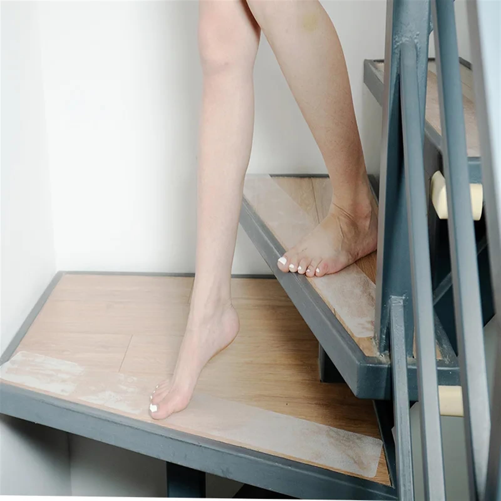 Cinta Antideslizante Escaleras Tiras Antideslizantes for escaleras, Adhesivo Antideslizante de 4x24 Pulgadas for escalones, Cinta Impermeable y Antideslizante, 15 Uds.