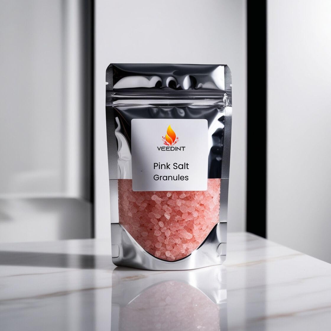 VeeDint Pink Salt Granules 2 Kg | Sendha Namak | Mineral-rich Salt for Healthy Cooking | Natural Rock Salt Substitute for White Salt | Fresh & Natural Herbs & Seasonings | No Added Color and Flavor