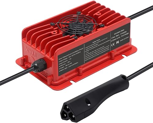 Cargador de batería de repuesto para carrito de golf de 10 amperios 48 V para 48 voltios Ez-Go EZgo RXV/TXT con enchufe RXV estilo triángulo