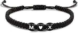 Initial Bracelets for Women Men's Bracelets Gifts for Girlfriend Boyfriend Letter Bracelets I Love You Gifts for Her Him Best Friend Birthday Gift Christmas Jewelry