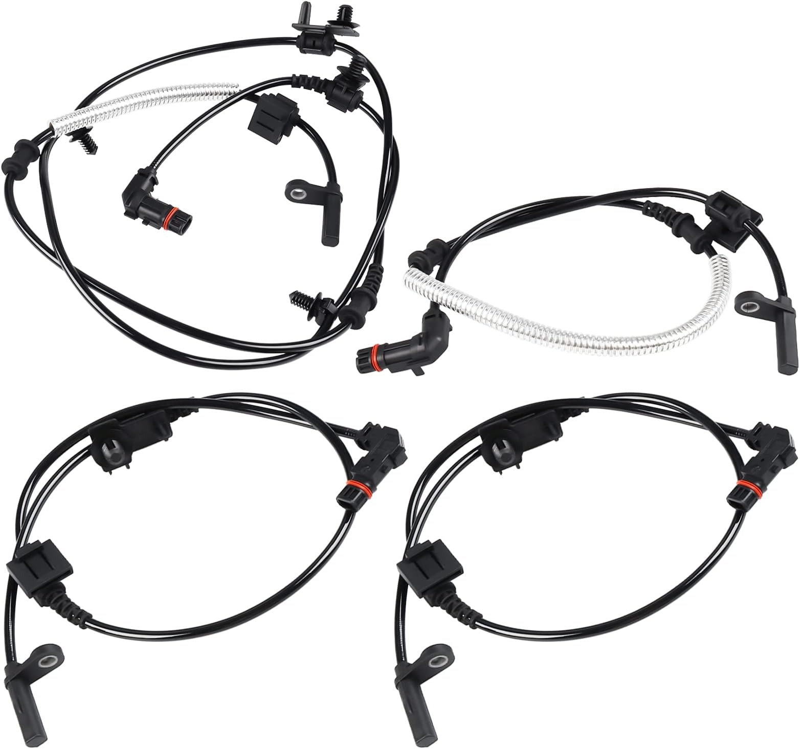 Set Of 4 ABS Wheel Speed Sensors - Front & Rear For Chrysler 300, Dodge Charger RWD