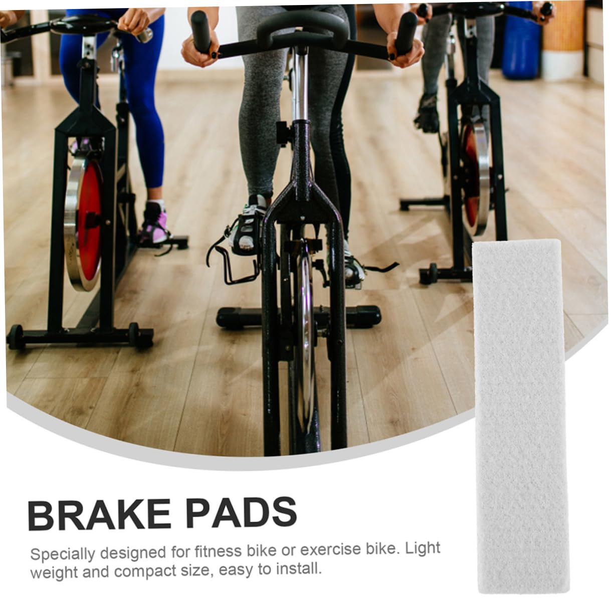 VANZACK Pastiglie Freno per Bici da Fitness in Feltro Resistenti 6 Pezzi per Cyclette da Palestra, Effetto Silenziatore e Antipolvere, Protezione Cerchio Anti-graffio per Allenamento Indoor