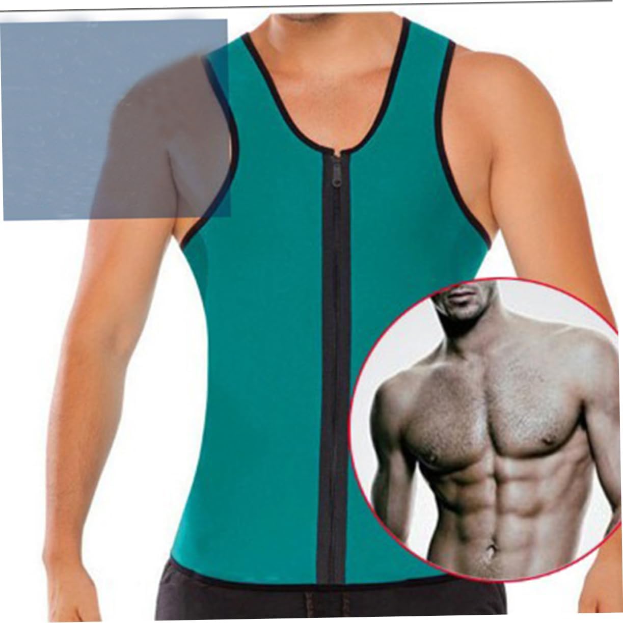 Baluue Men's Body Shaper Tank Top Sports Vest Neoprene Men's Workout Compression Shirt Green