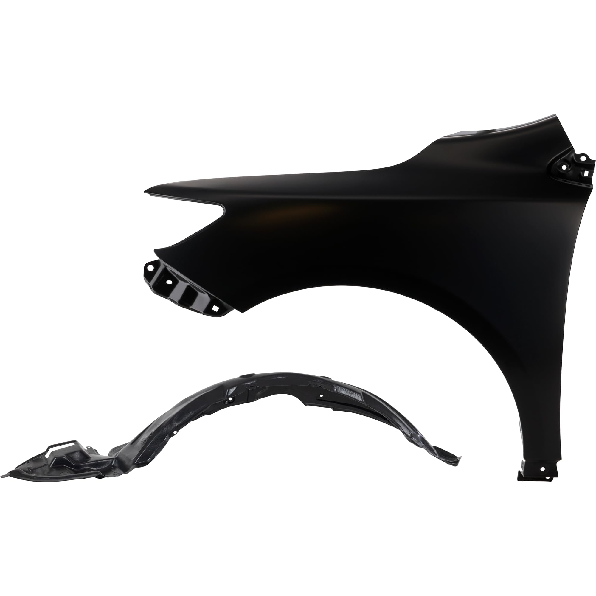 JC Whitney Fender 2-Piece Kit Compatible For Toyota Corolla 2011-2013 Japan Built Vehicle Front, Driver Side