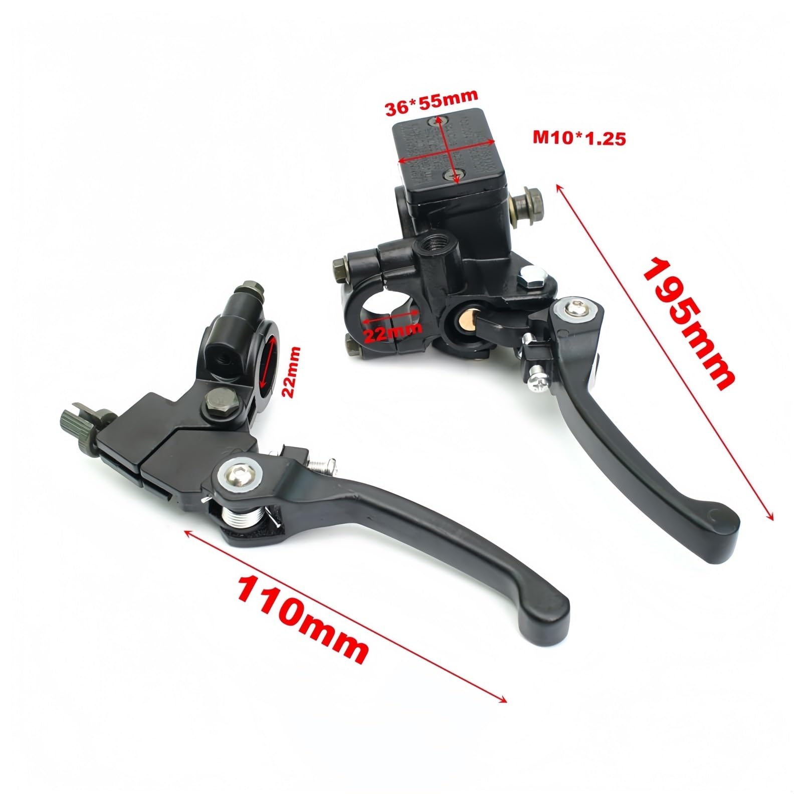 Palanca freno embrague plegable para CRF KLX TTR 50 250cc para Apollo 125 ATV para moto para cross carreras todoterreno(Pair)